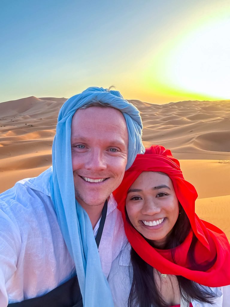 Filipino Australian Couple husband Selfie in the sahara